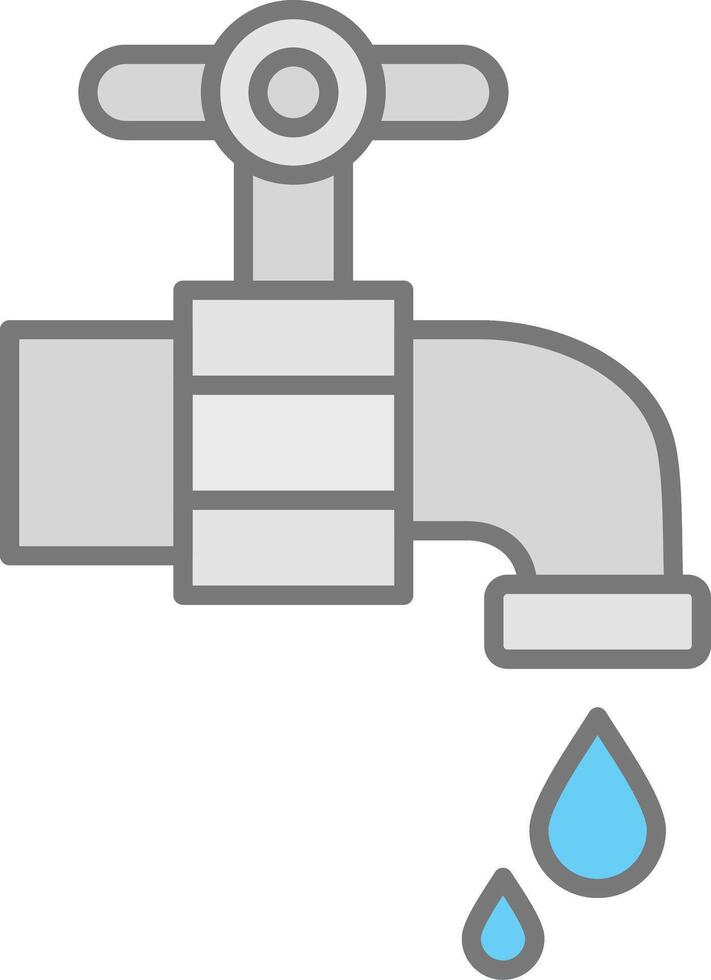 Faucet Line Filled Light Icon vector