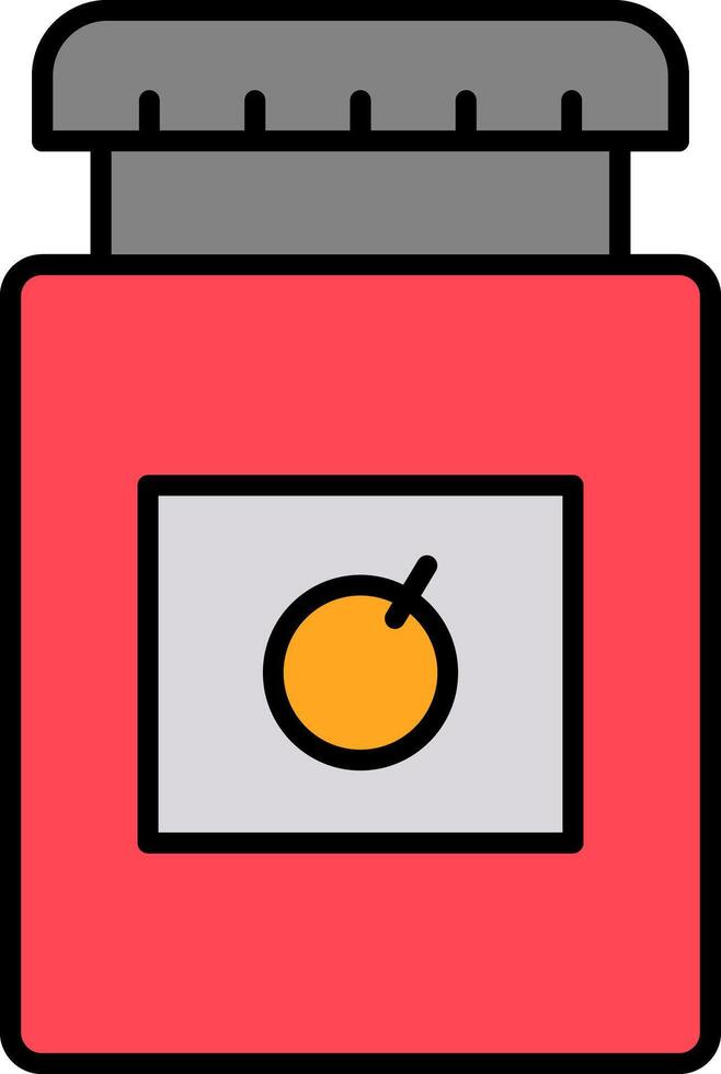 Jam Jar Line Filled Light Icon vector