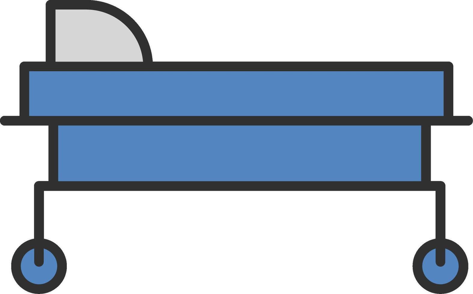 Stretcher Line Filled Light Icon vector