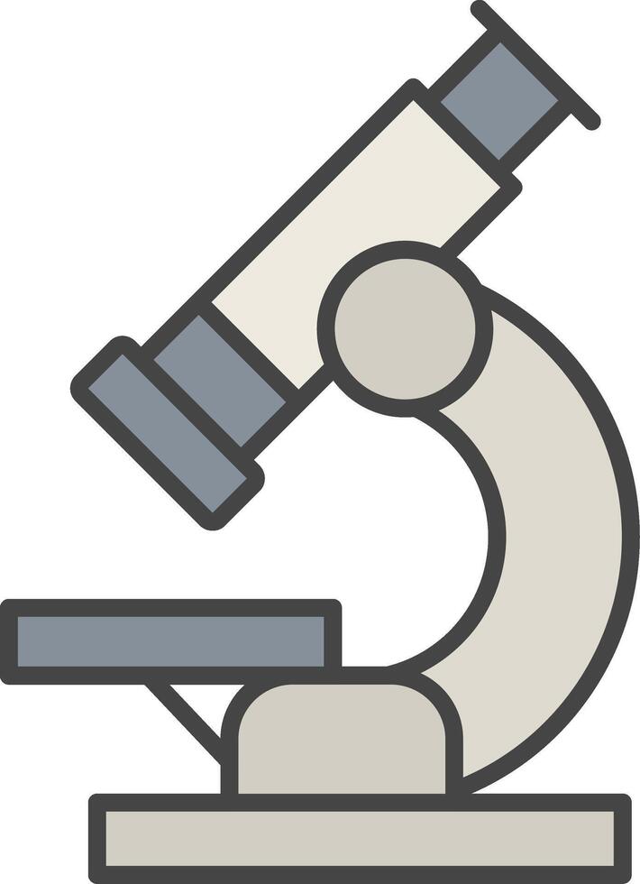 Microscope Line Filled Light Icon vector