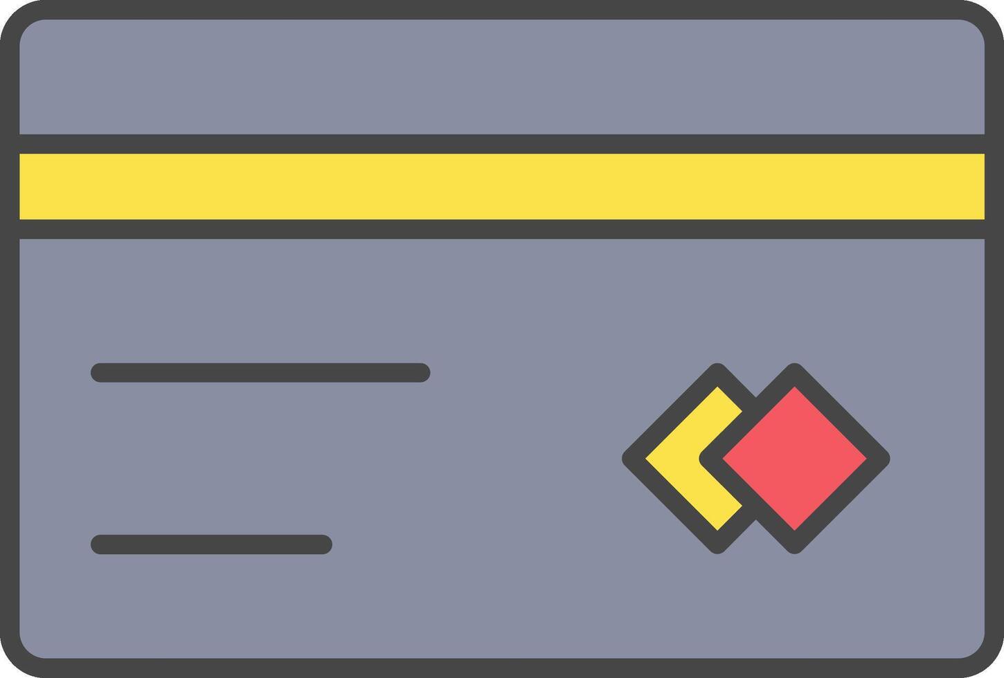 Card Line Filled Light Icon vector