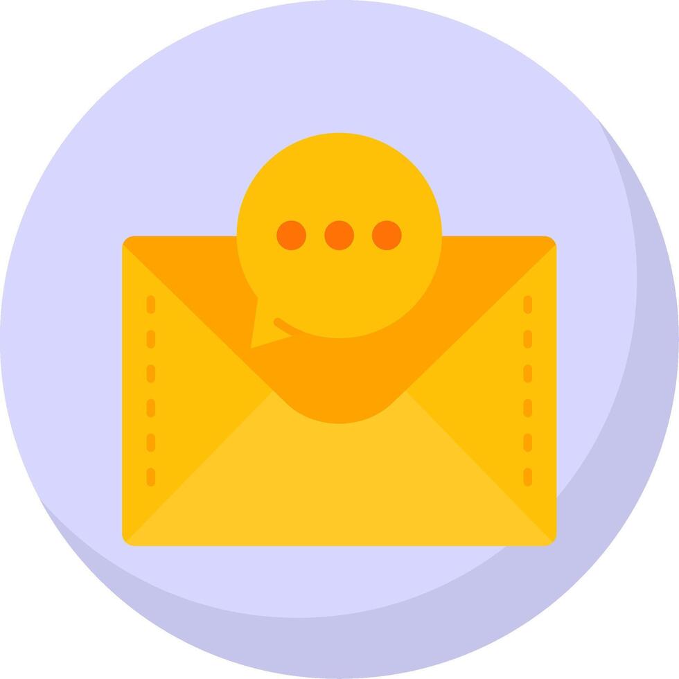 Chat Glyph Flat Bubble Icon vector