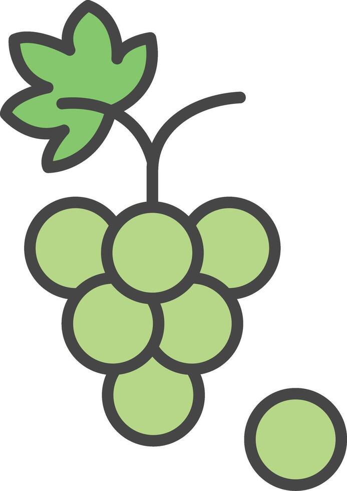 Grapes Line Filled Light Icon vector