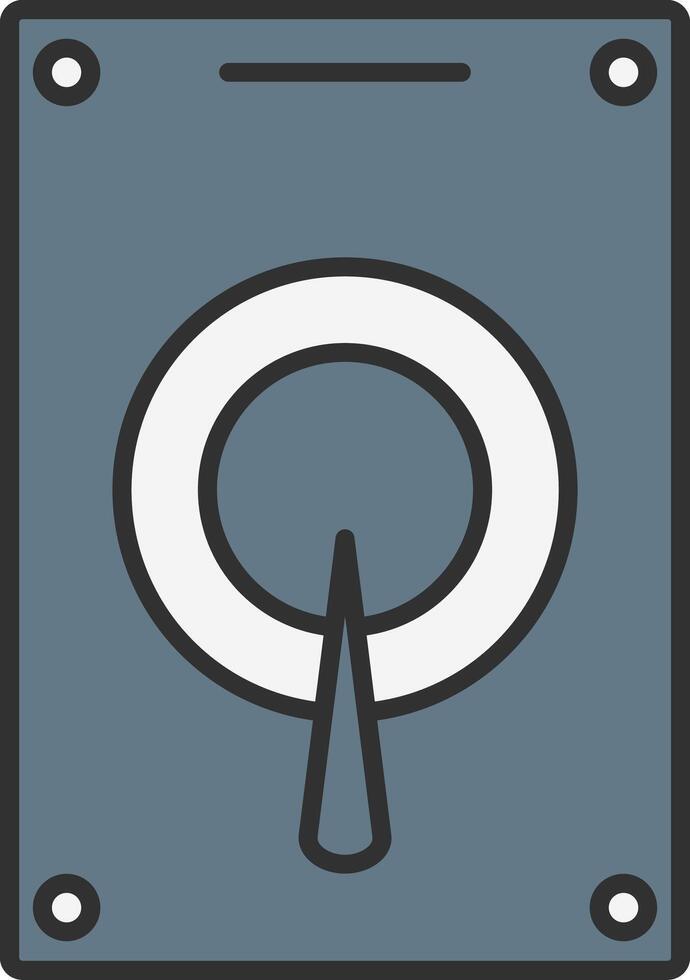 Hard Drive Line Filled Light Icon vector