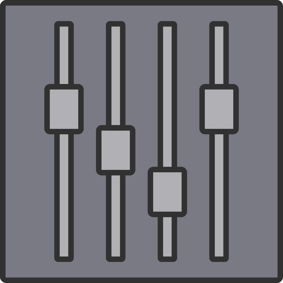 Faders Line Filled Light Icon vector