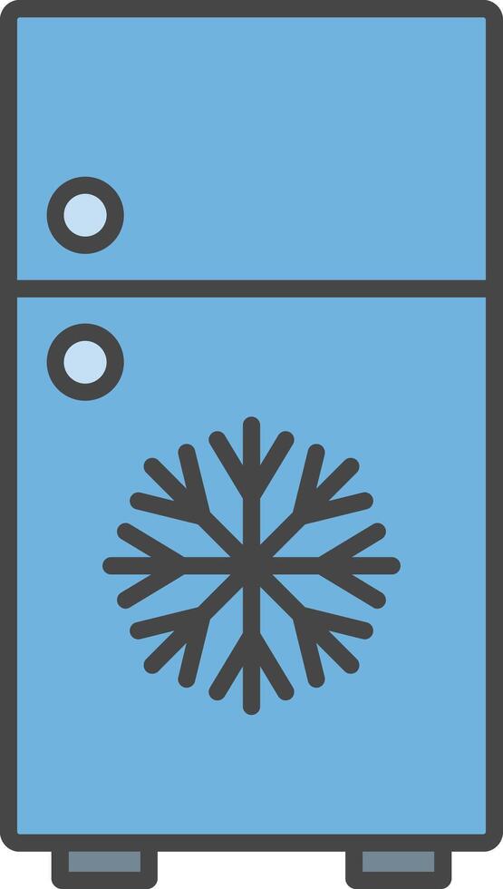 Refrigerator Line Filled Light Icon vector