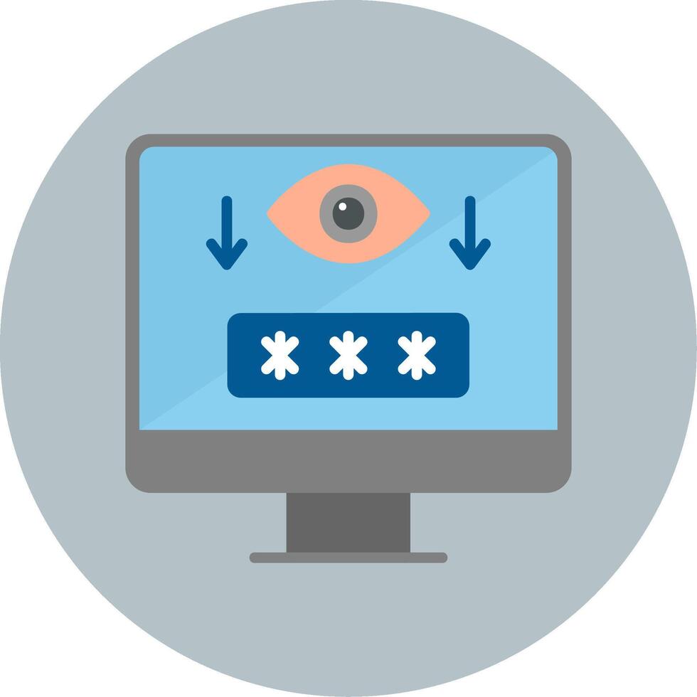 Computer Spyware Vector Icon