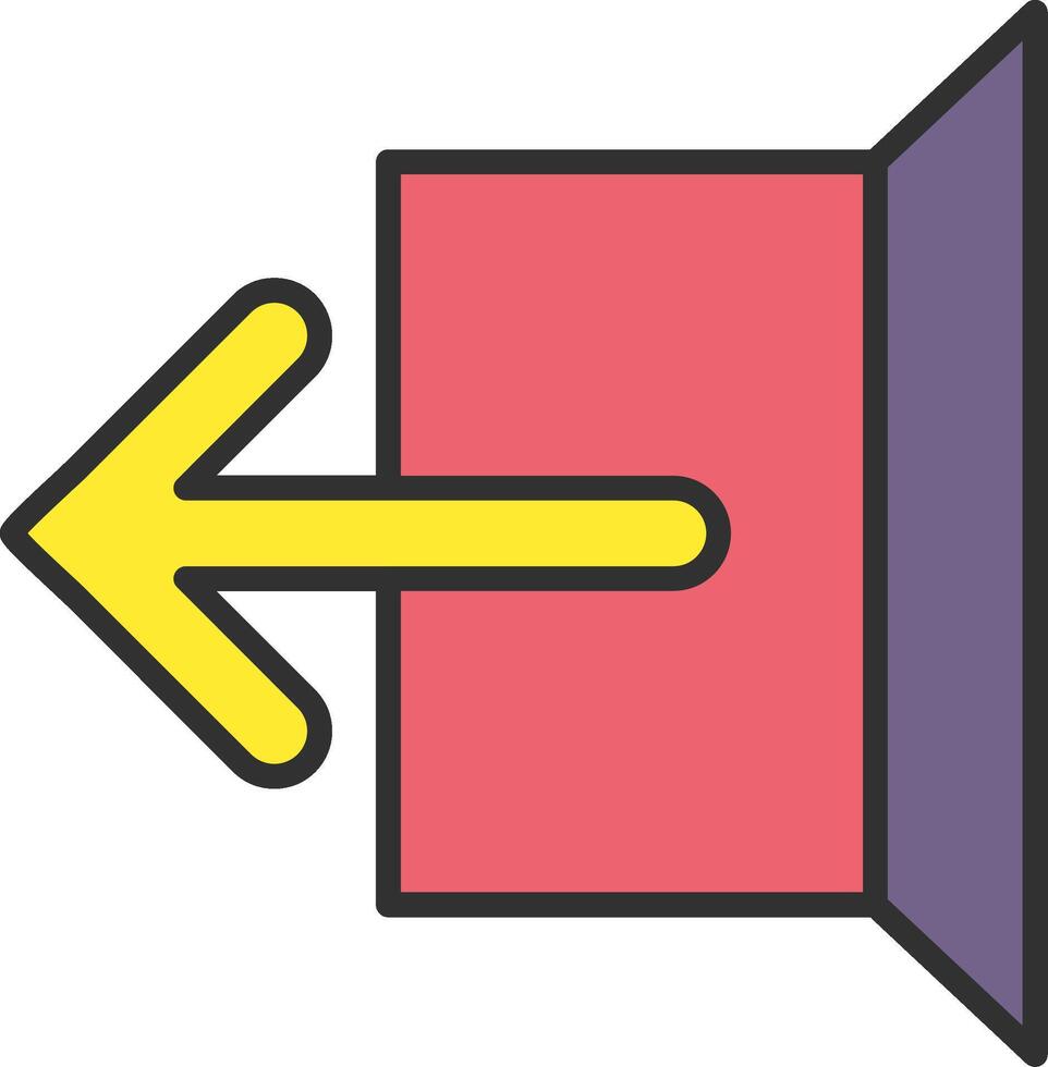 Logout Line Filled Light Icon vector