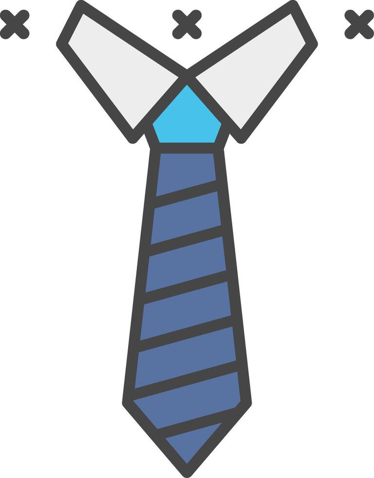 Tie Line Filled Light Icon vector