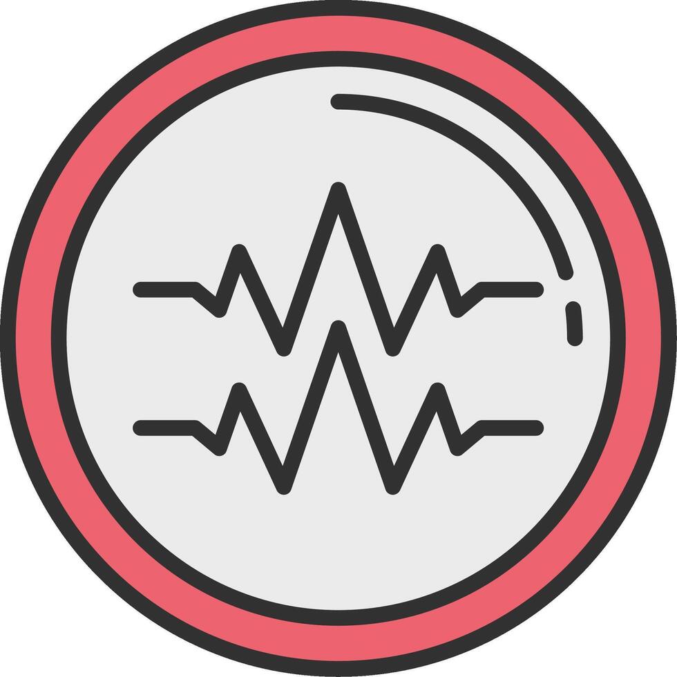 Sound Beats Line Filled Light Icon vector