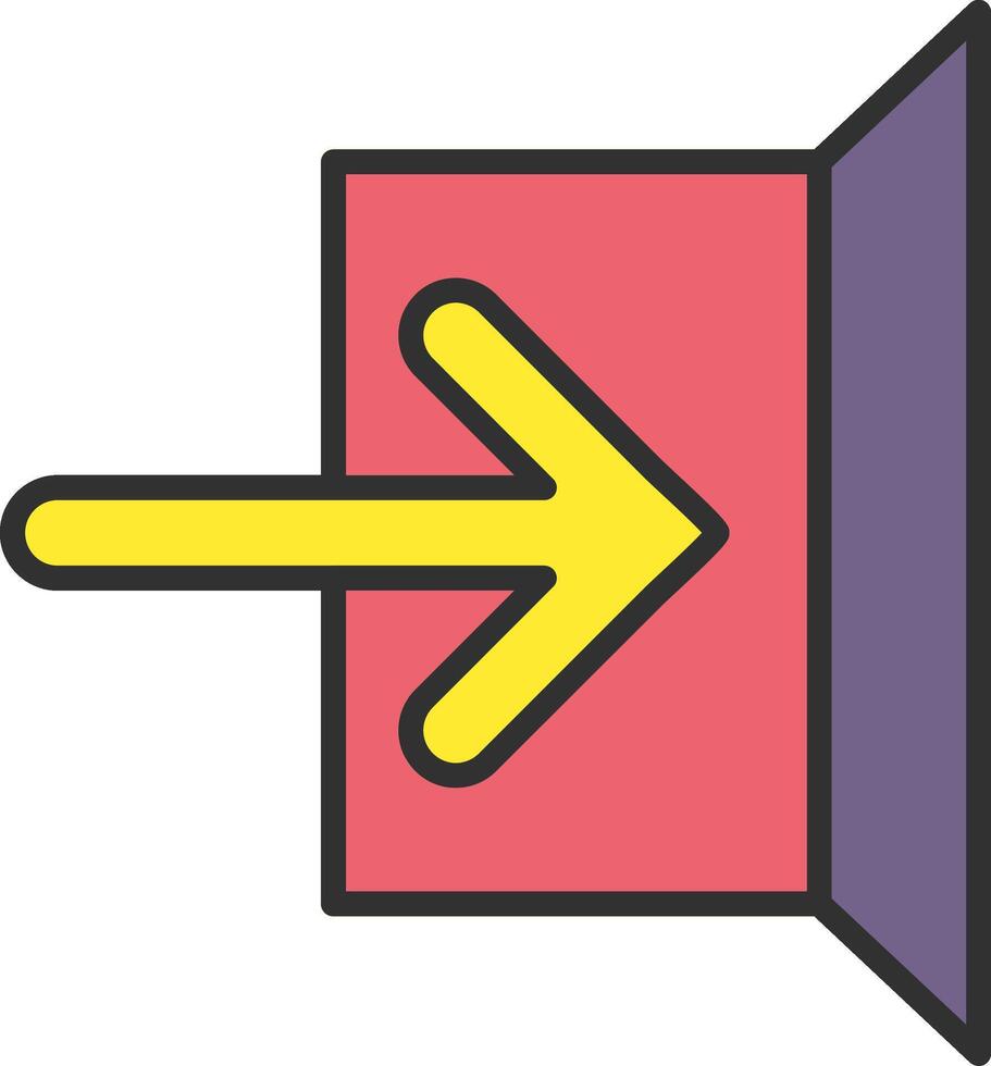 Sign In Line Filled Light Icon vector