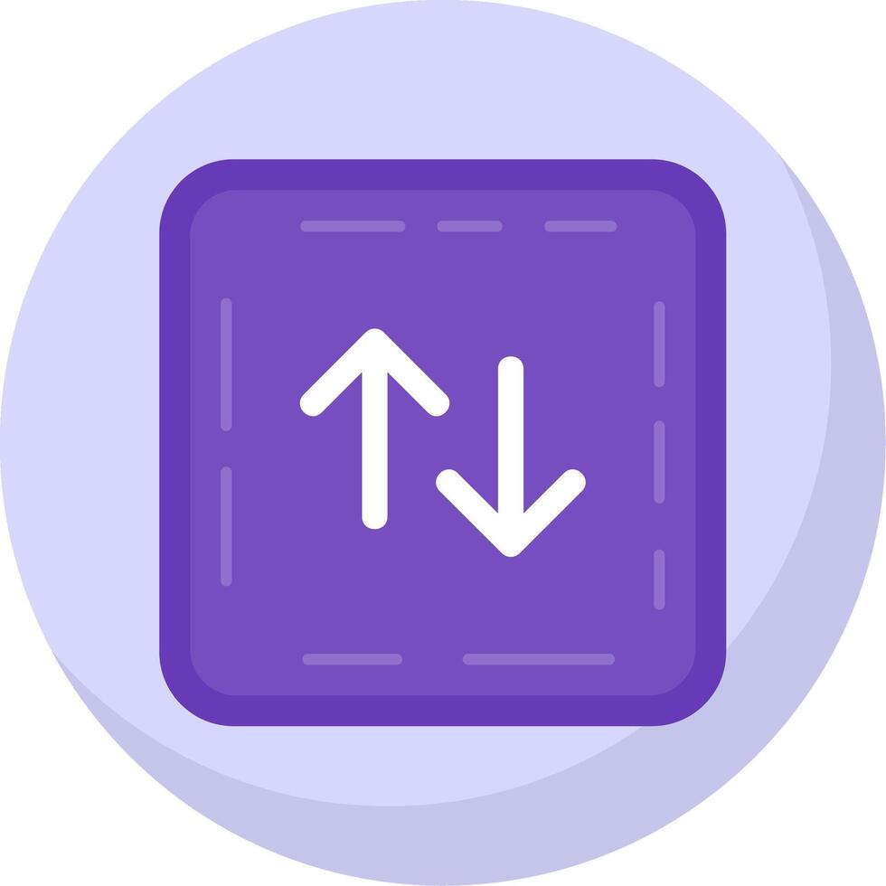 Swap Glyph Flat Bubble Icon vector