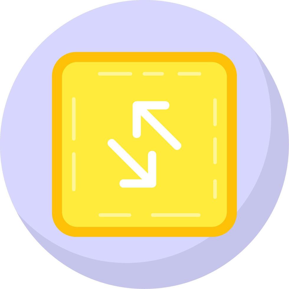 Swap Glyph Flat Bubble Icon vector