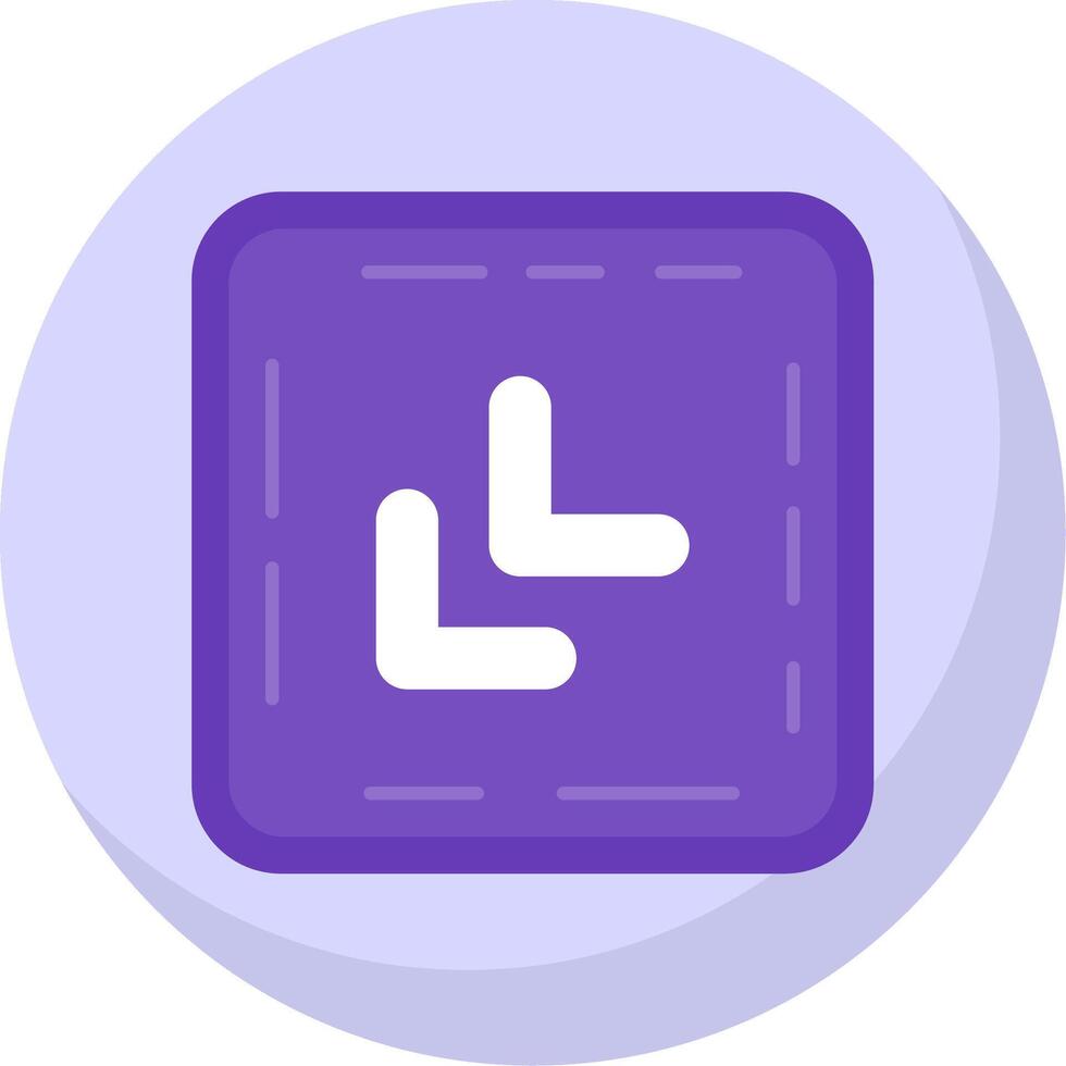 Chevron Glyph Flat Bubble Icon vector