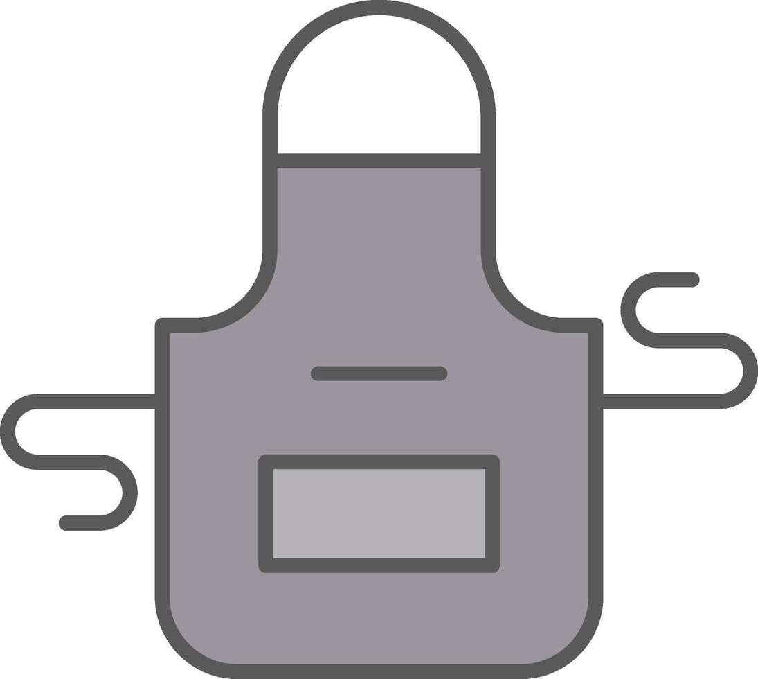 Apron Line Filled Light Icon vector