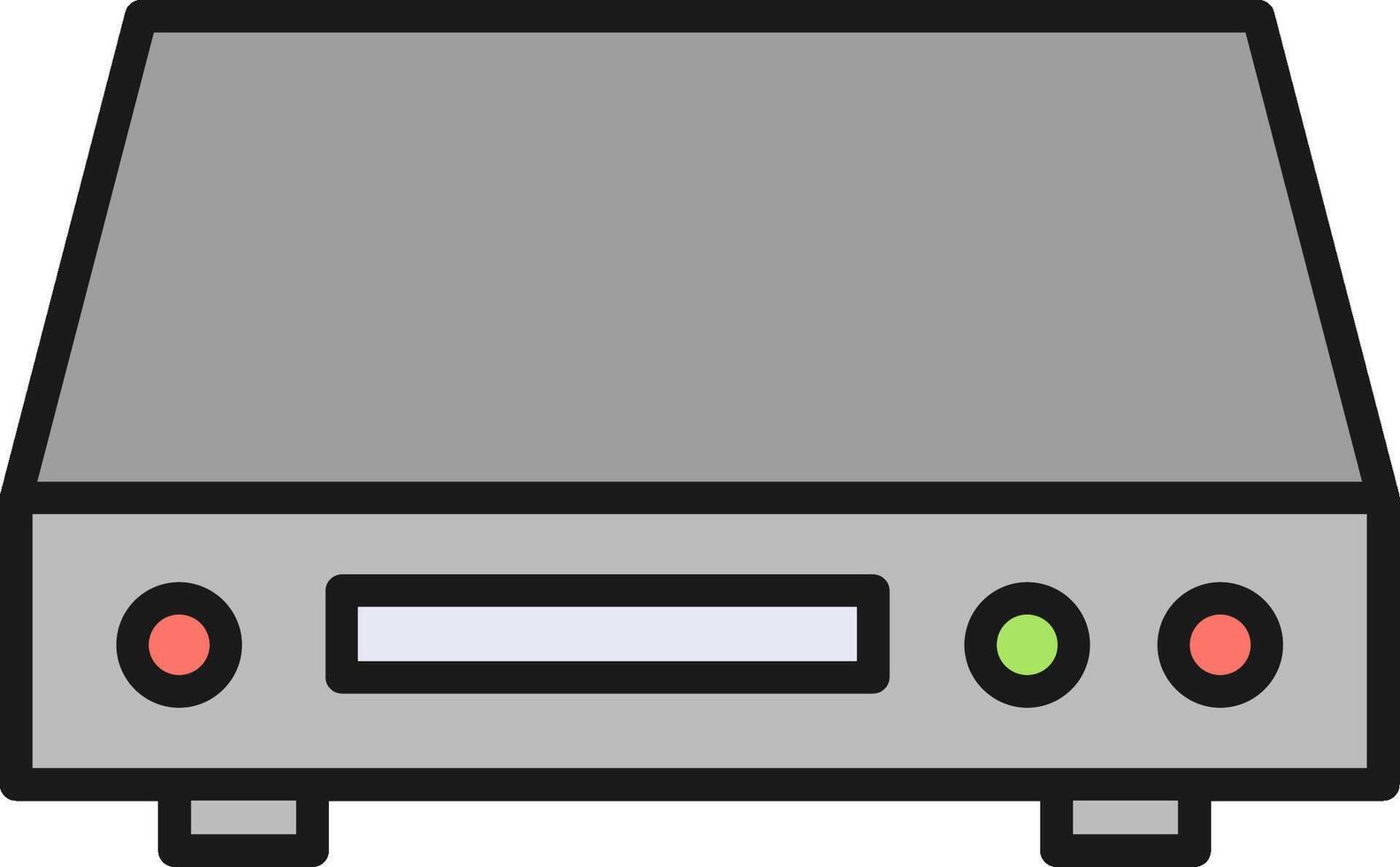 Dvd Player Line Filled Light Icon vector