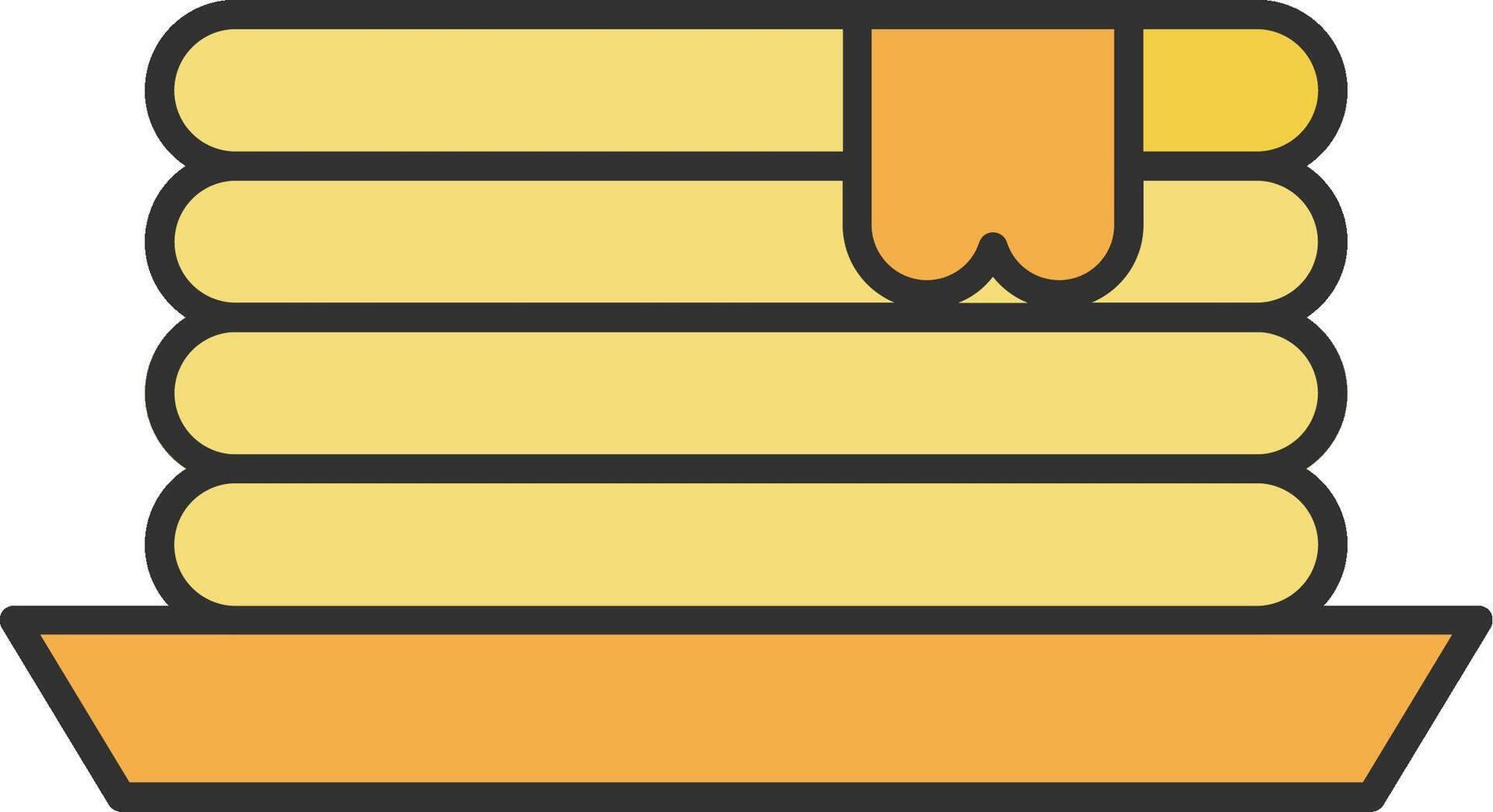 Pancake Line Filled Light Icon vector