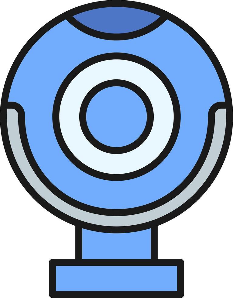 Webcam Line Filled Light Icon vector