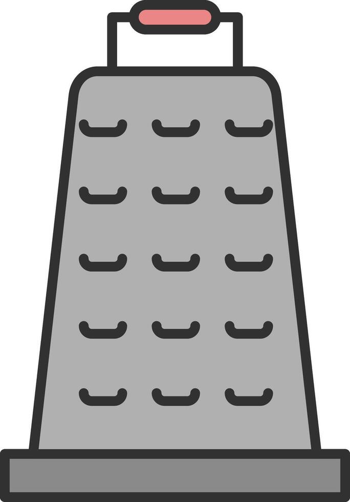 Grater Line Filled Light Icon vector
