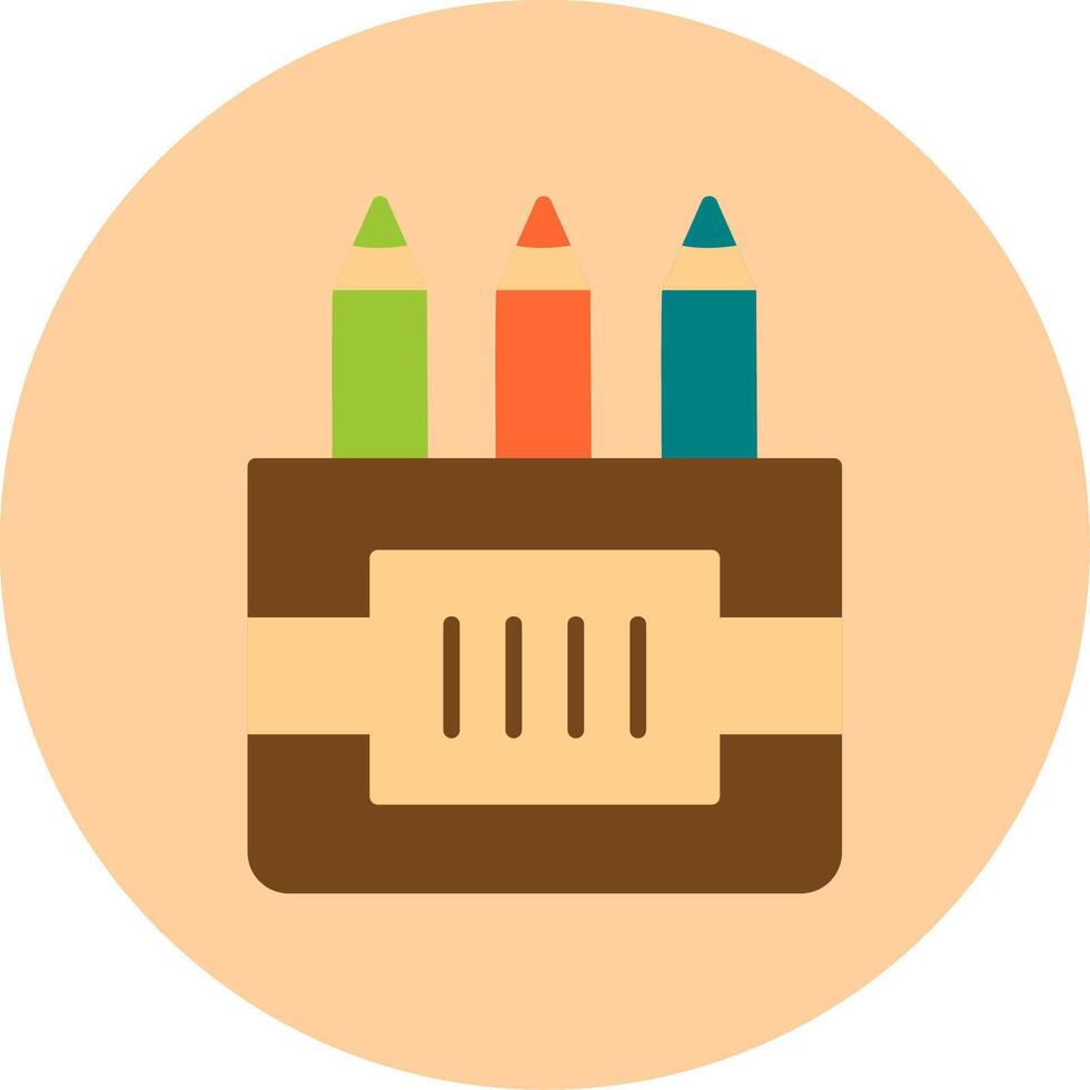 Colored Pencils Vector Icon