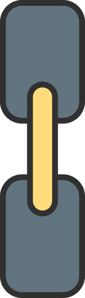 Chain Line Filled Light Icon vector