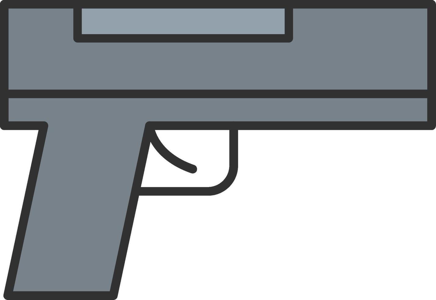 Gun Line Filled Light Icon vector