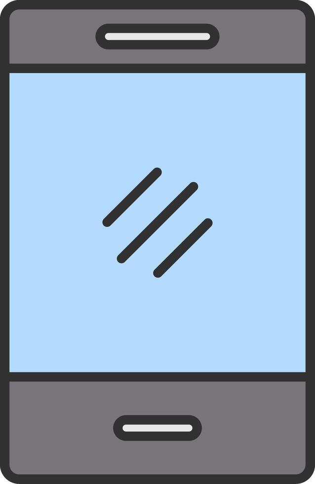 teléfono inteligente línea lleno ligero icono vector