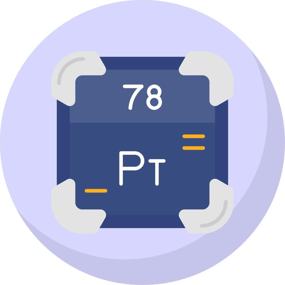 Platinum Glyph Flat Bubble Icon vector