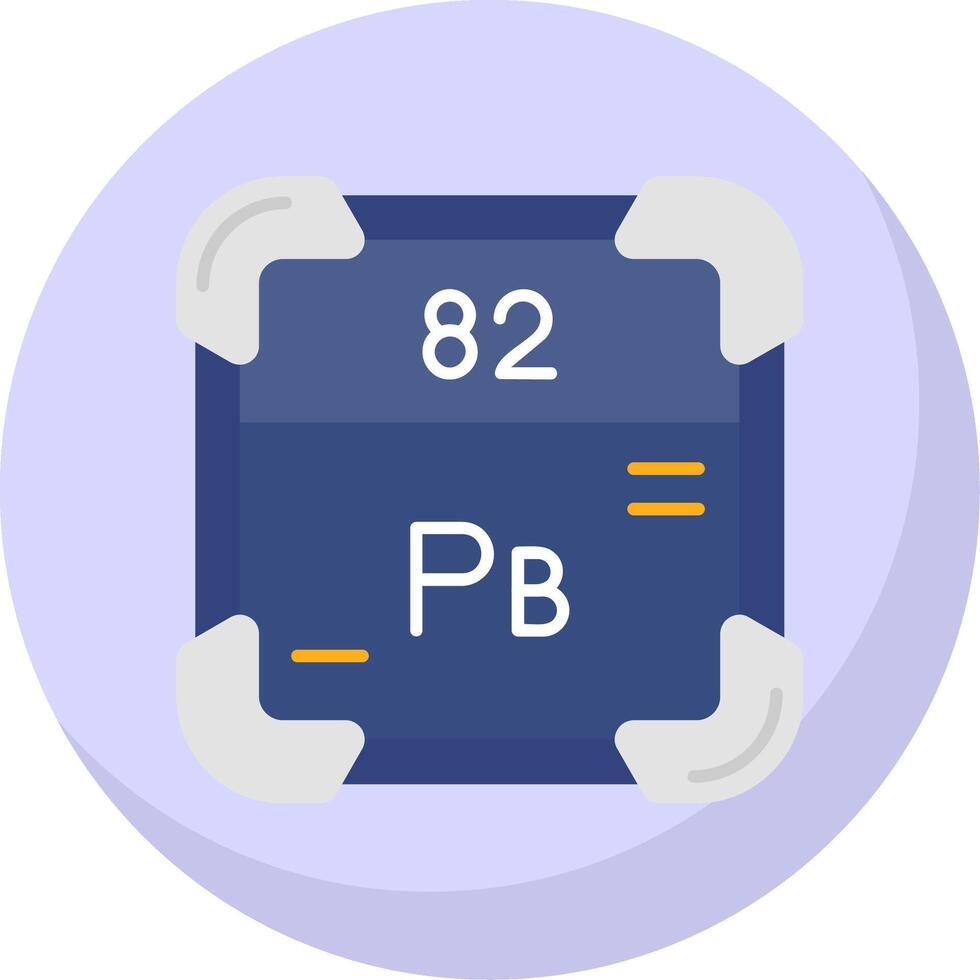 Lead Glyph Flat Bubble Icon vector
