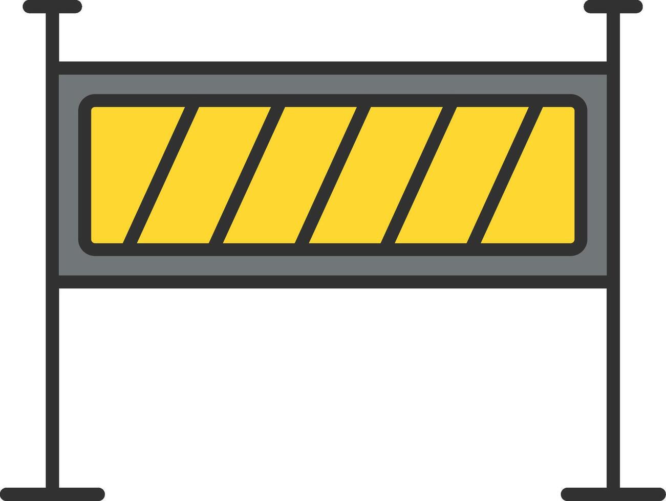 Barrier Line Filled Light Icon vector