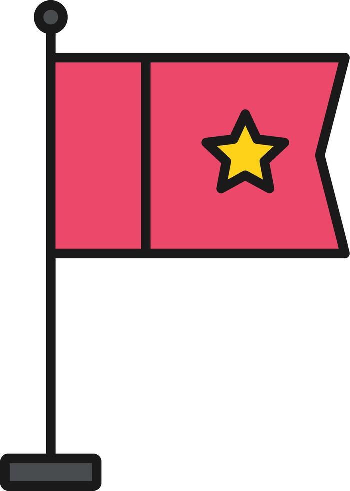 Flag Line Filled Light Icon vector