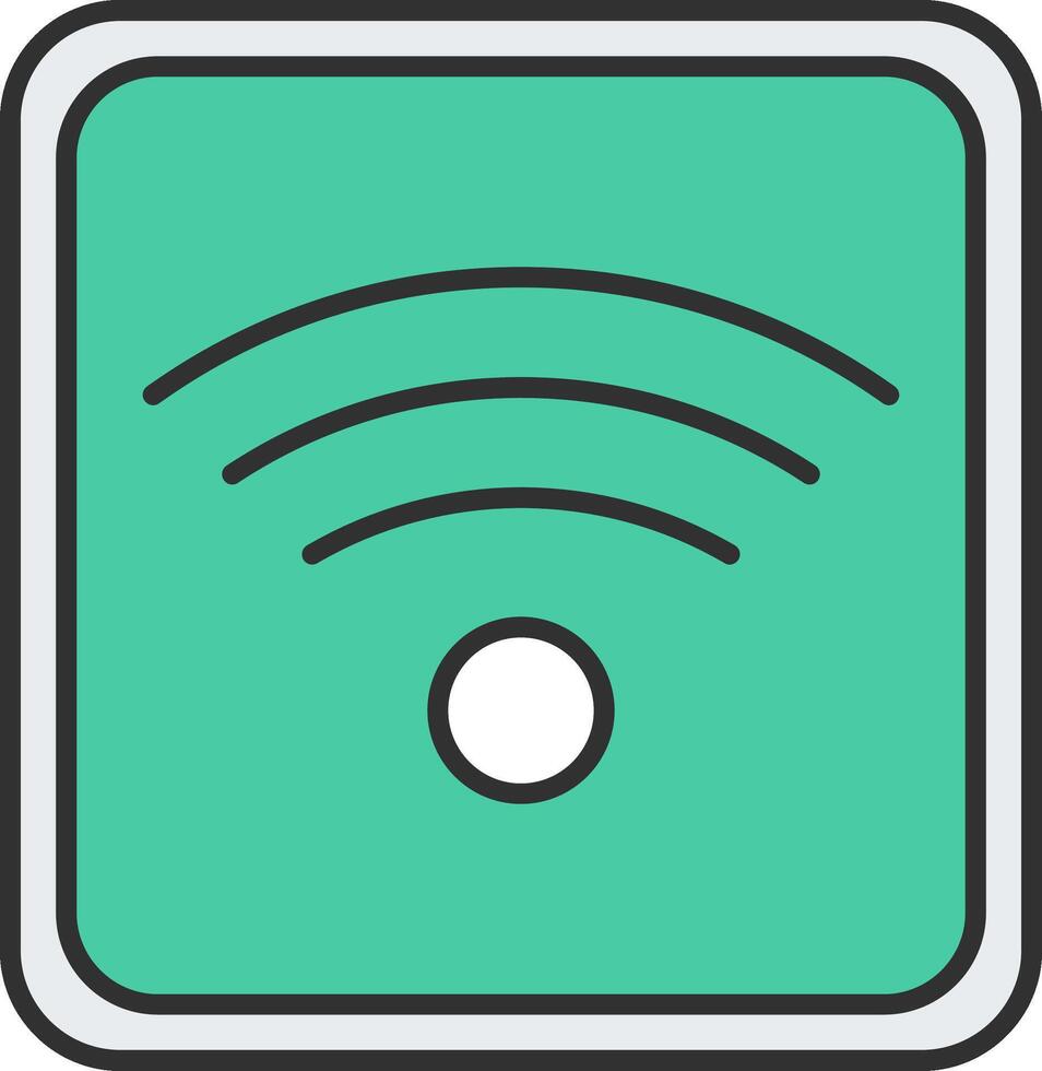 Wifi Line Filled Light Icon vector