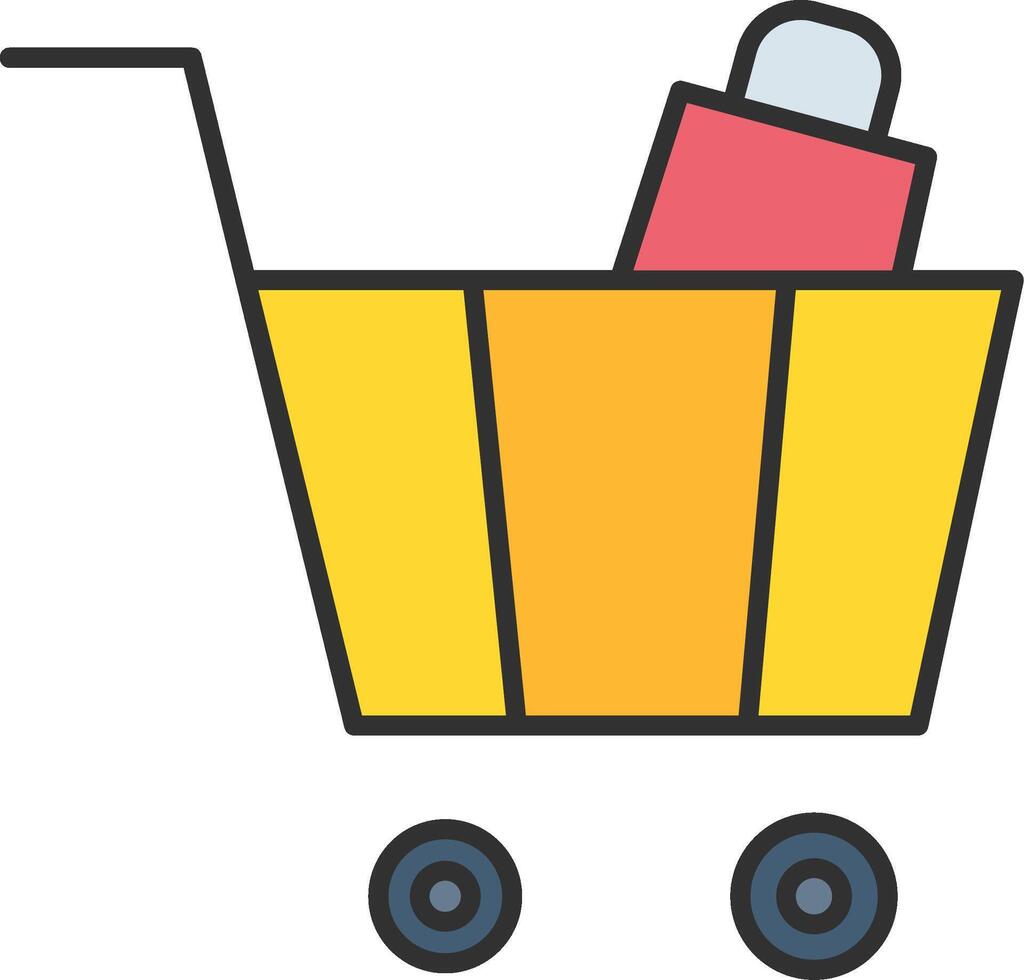 Cart Line Filled Light Icon 38749945 Vector Art at Vecteezy
