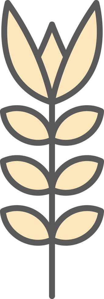 Oats Line Filled Light Icon vector