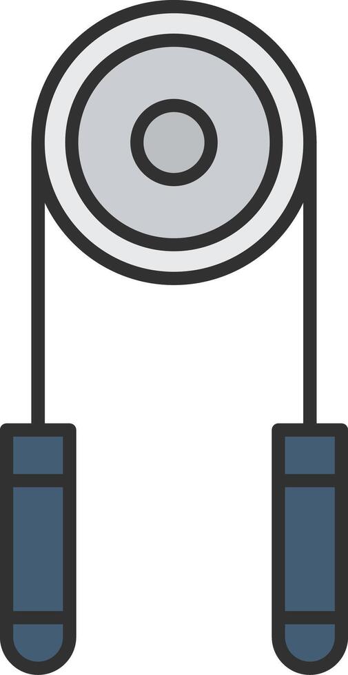 Hand Grip Line Filled Light Icon vector