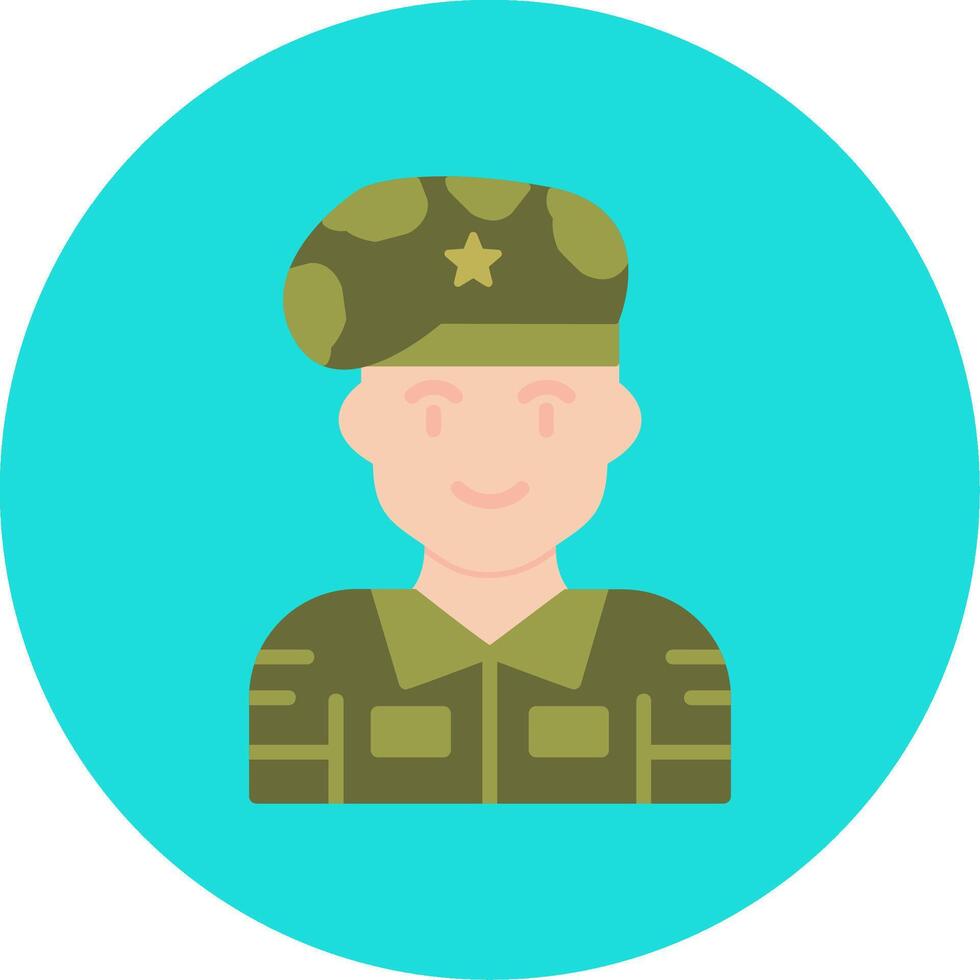 icono de vector de soldado