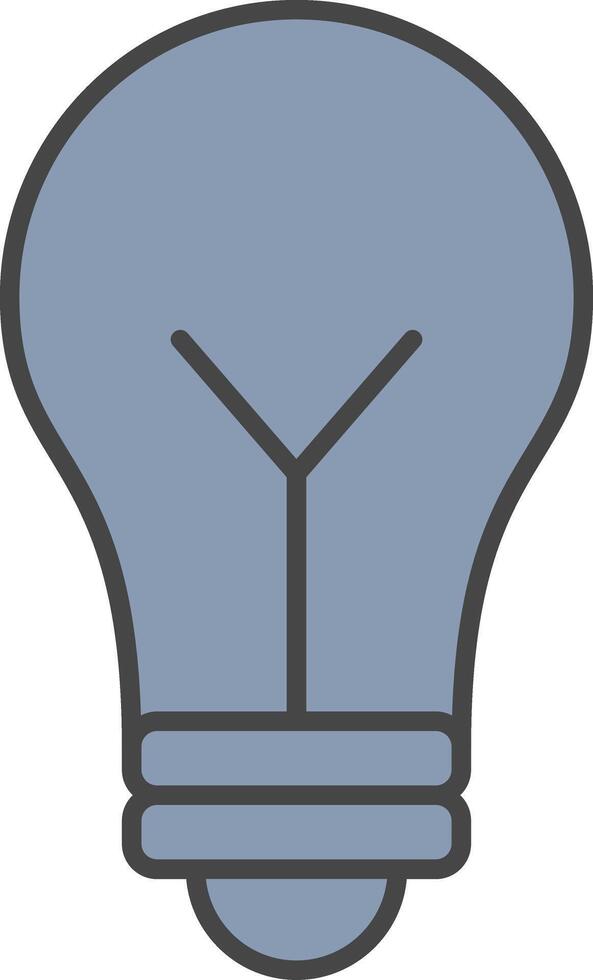 Bulb Line Filled Light Icon vector