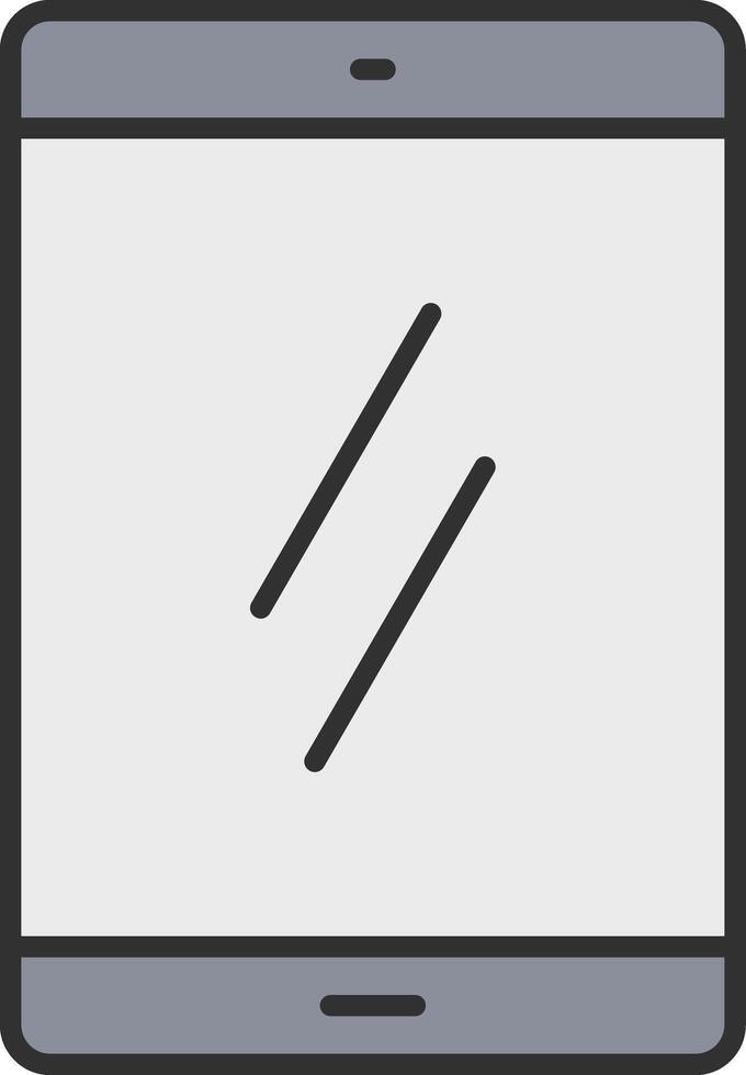 Mobile Line Filled Light Icon vector