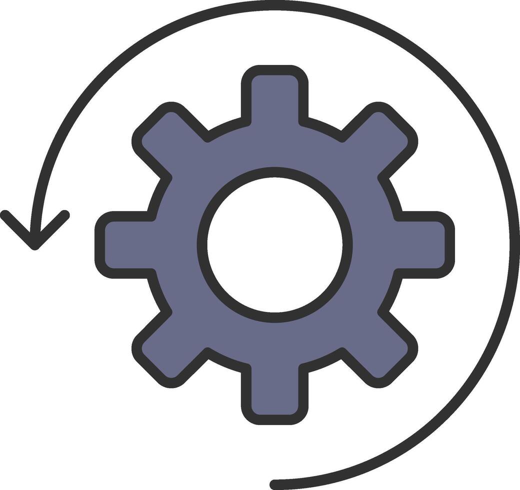 Automate Line Filled Light Icon vector