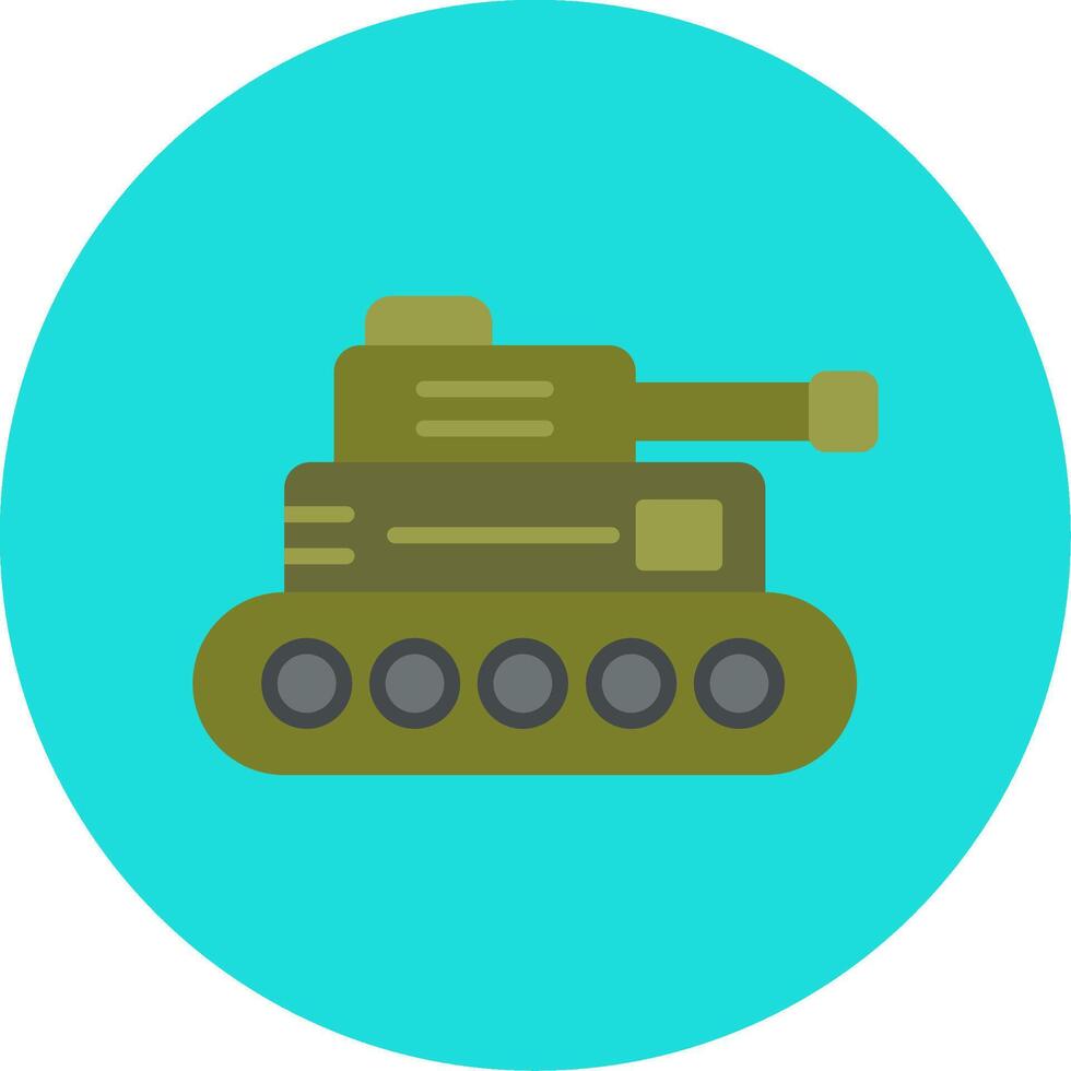 icono de vector de tanque militar