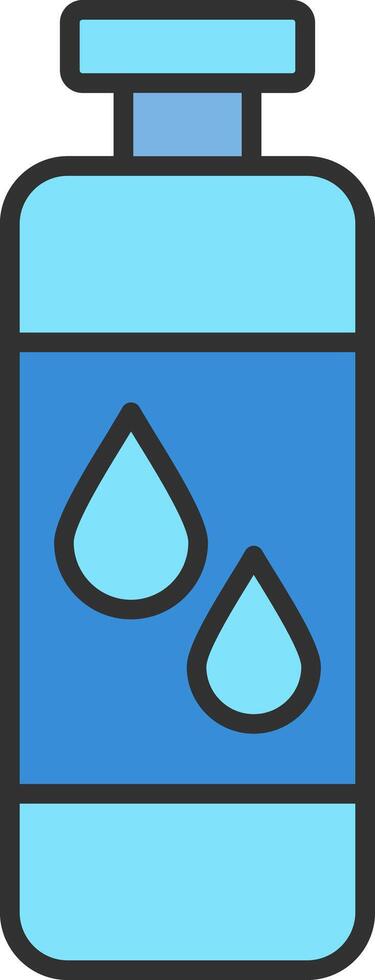 Water Bottle Line Filled Light Icon vector