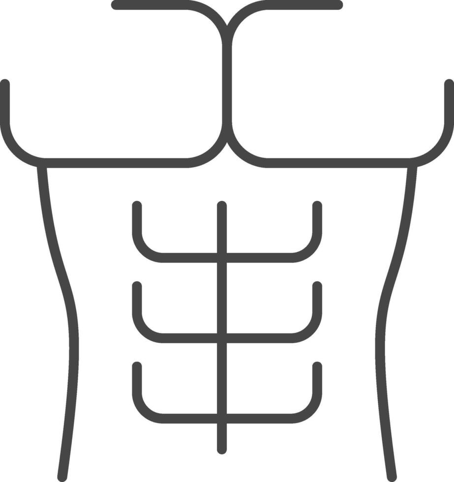 Six Pack Line Filled Light Icon vector