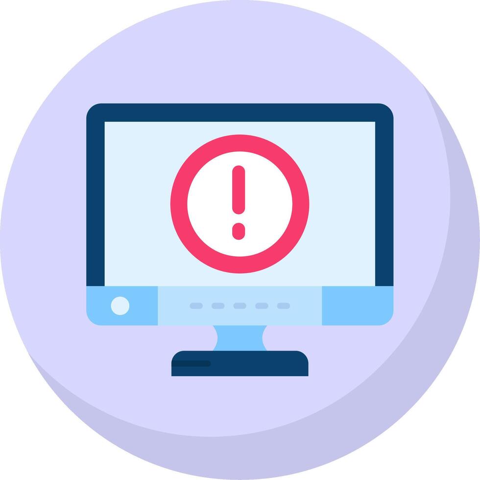 Error Glyph Flat Bubble Icon vector