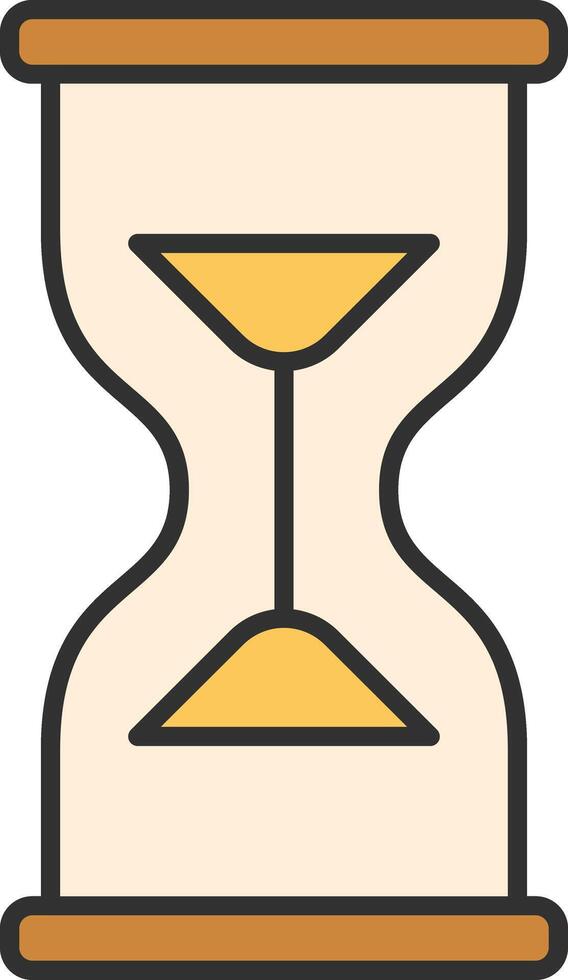 Hourglass Line Filled Light Icon vector