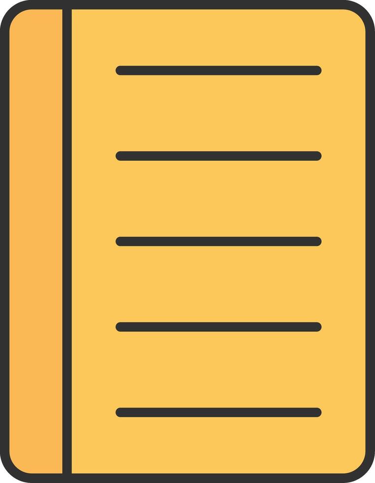 Notebook Line Filled Light Icon vector