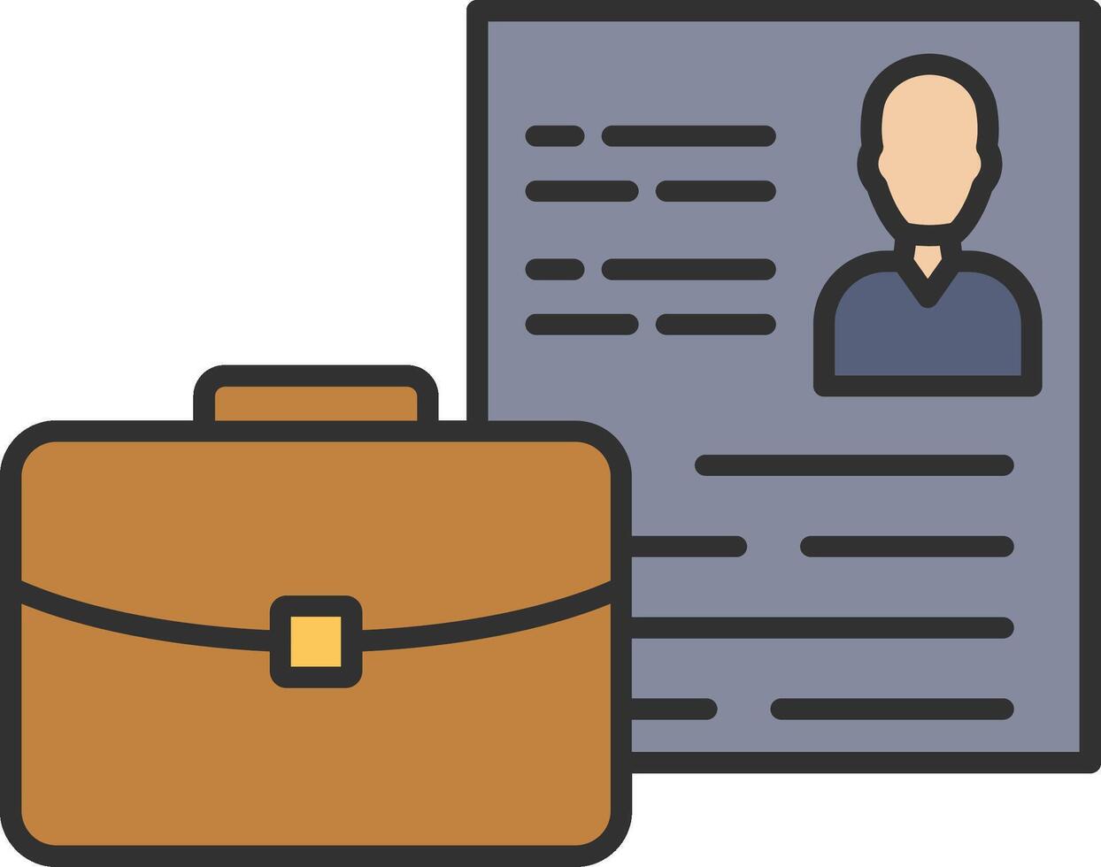 Suitcase Line Filled Light Icon vector