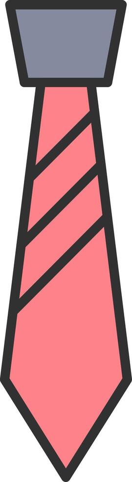 Tie Line Filled Light Icon vector