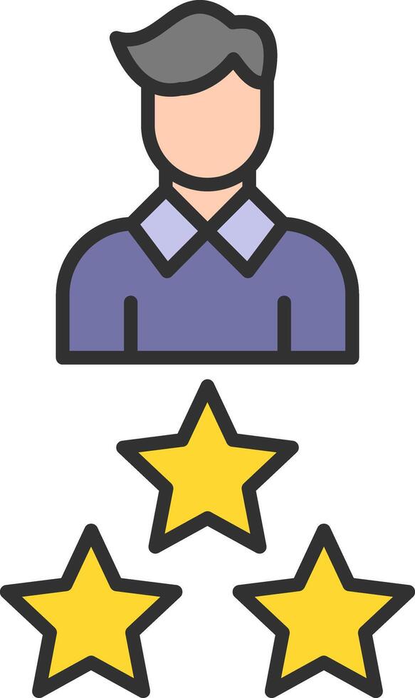 Expert Line Filled Light Icon vector