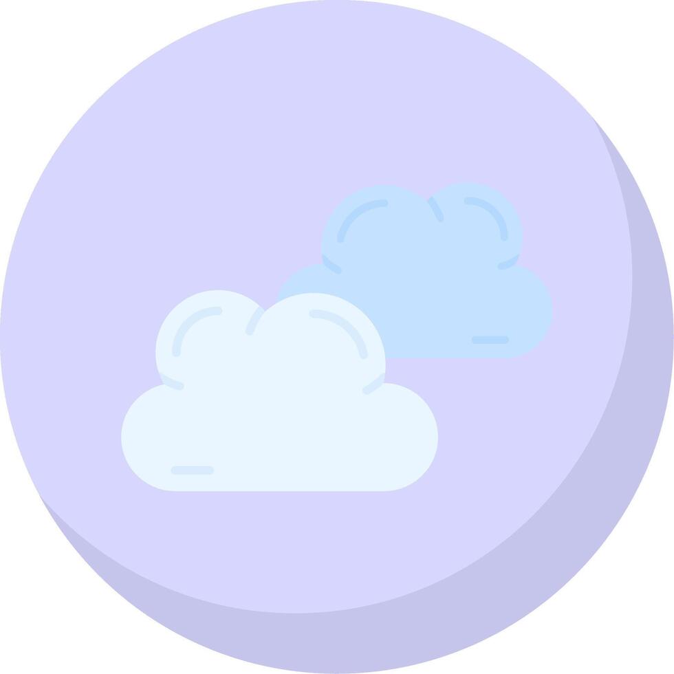 Cloud Glyph Flat Bubble Icon vector