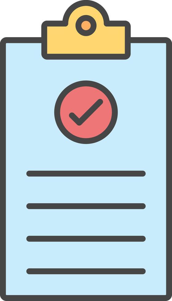 Checklist Line Filled Light Icon vector